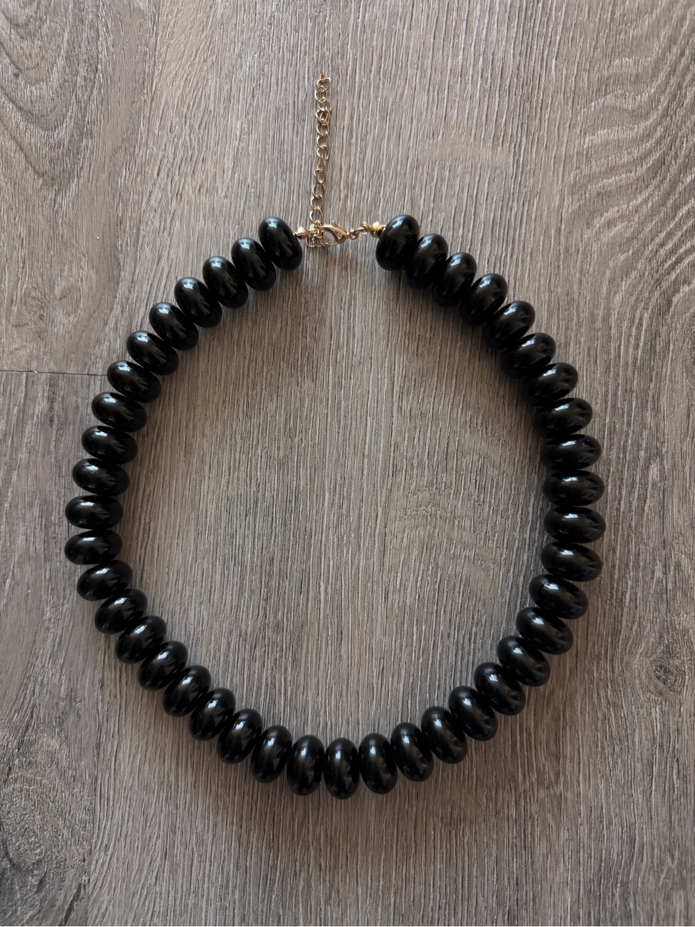 Black Beaded Statement Necklace - Women Jewelry